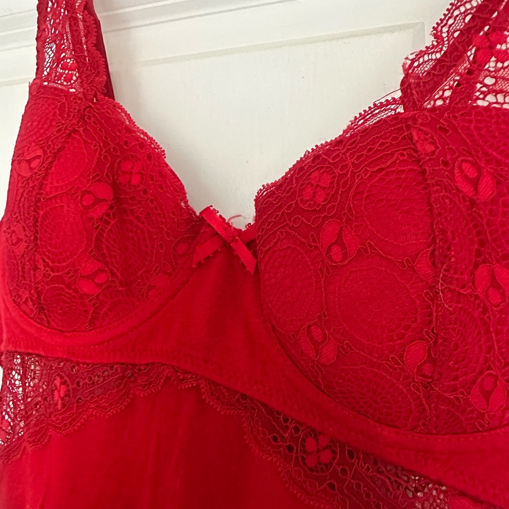 Jessica Simpson Red Lace Teddy - Picture 4 of 7